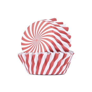 Cupcake Baking Cases - Candy Cane